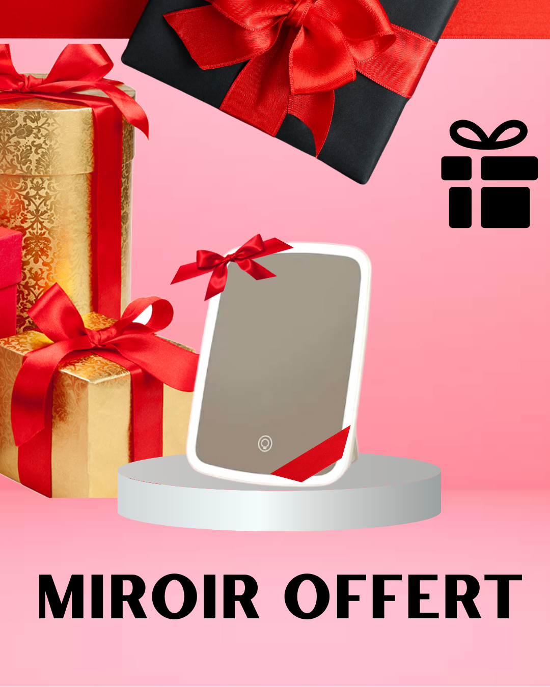 Kit Artistique : 5 pinceaux + palette avec miroir offert