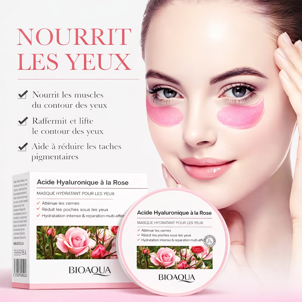 BIOAQUA Patchs Yeux Vert à l'acide Hyaluronique – 60 Patchs Hydratants Anti-Cernes & Anti-Âge (Copie)